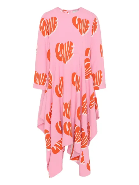 Stella McCartney Kids vestido manga larga con estampado Love