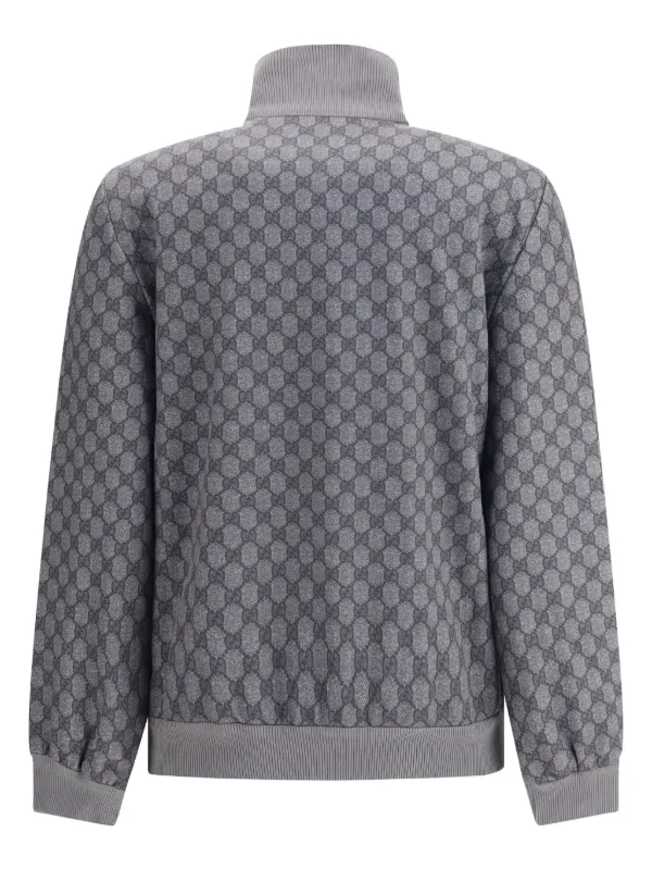 GUCCI ジャケット ダークグレー 46 Gucci GG-monogram Zip Jacket | Grey | FARFETCH