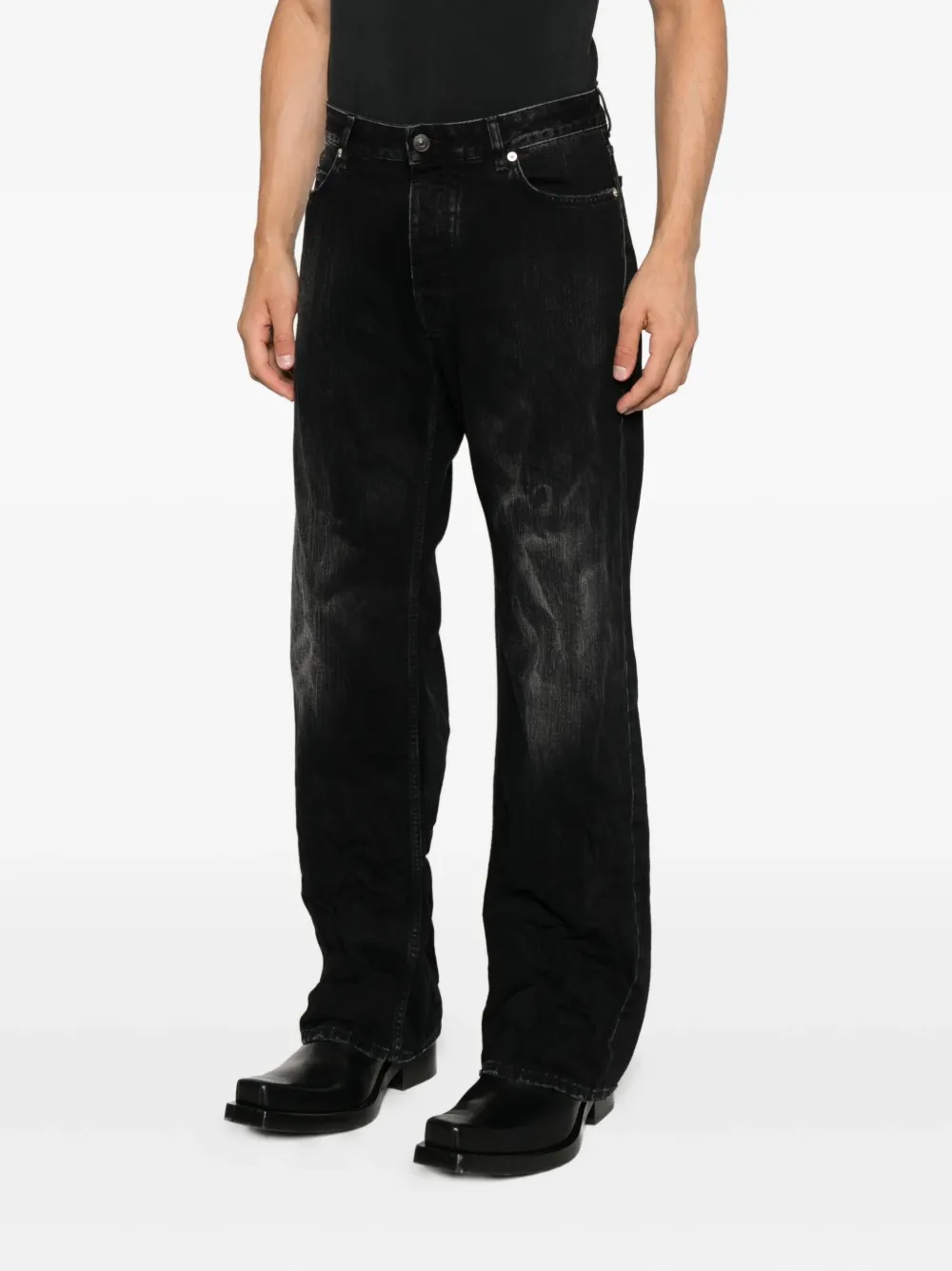 Balenciaga button-fastening jeans Zwart