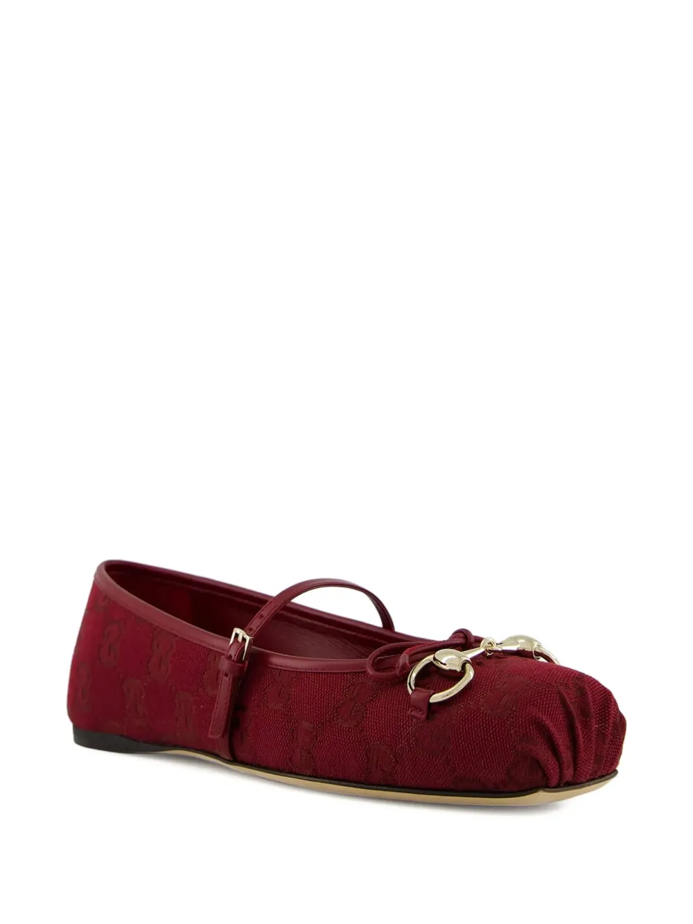 Gucci Gg Ballet Flats In Red