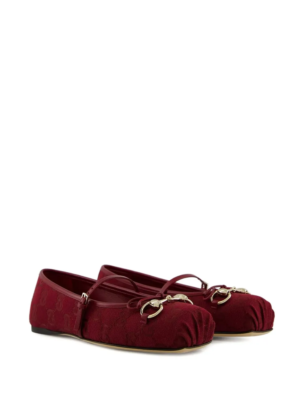 Gucci Gg Ballet Flats In Red