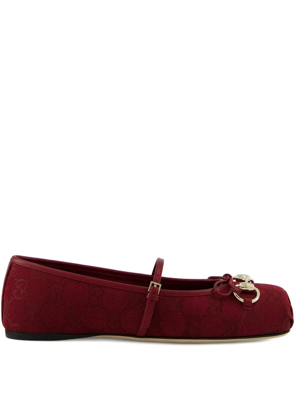 Gucci Gg Ballet Flats In Red