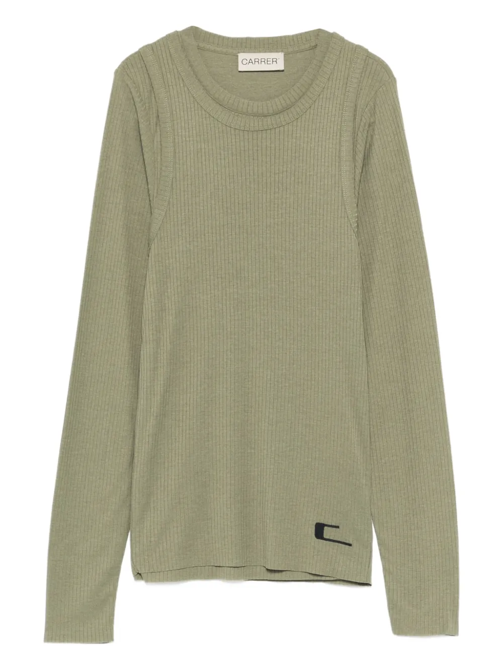 Carrer Doria ribbed double-layer | Green | Image 1