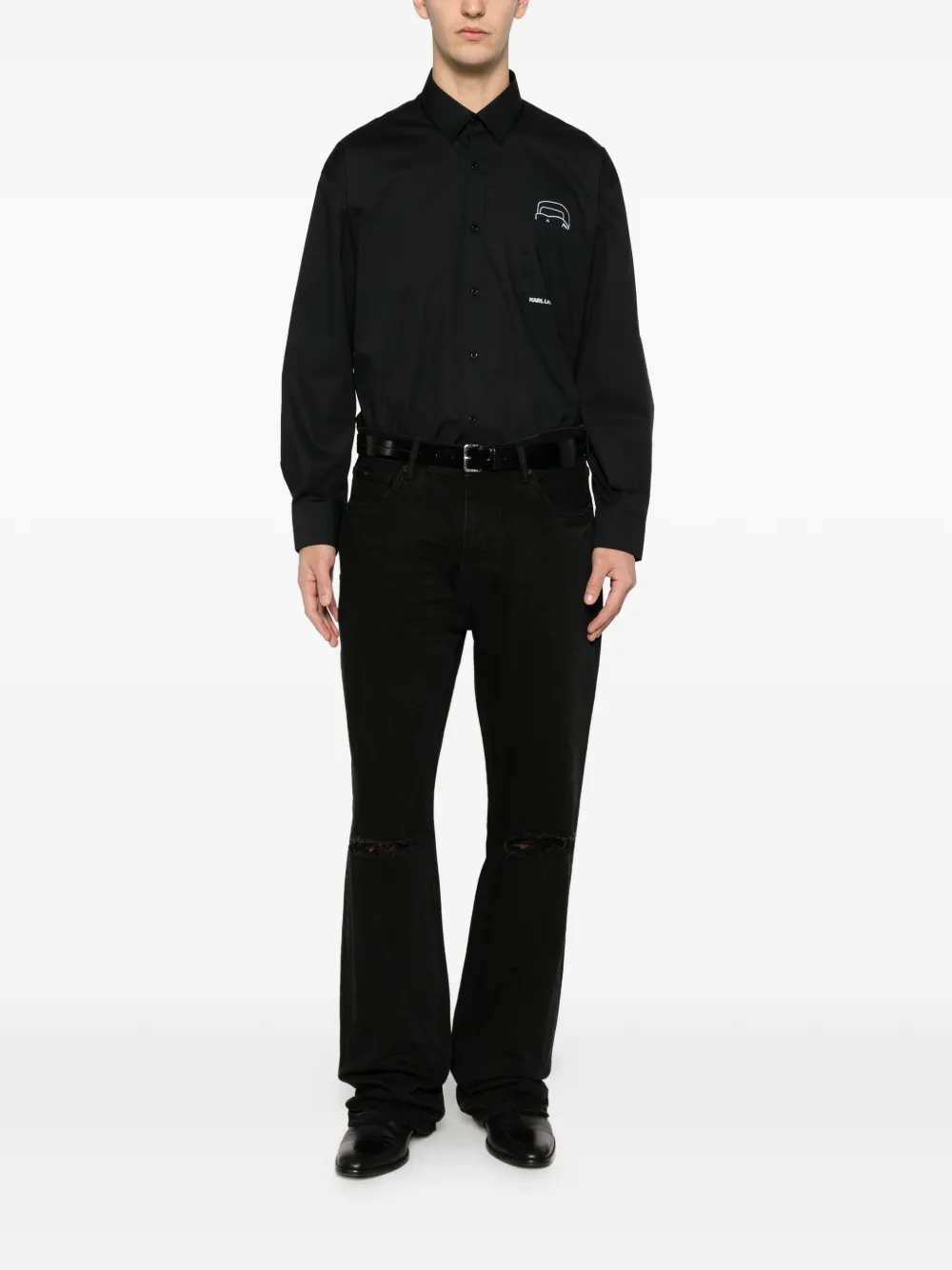 Karl Lagerfeld Ikonic Karl-print shirt - Zwart