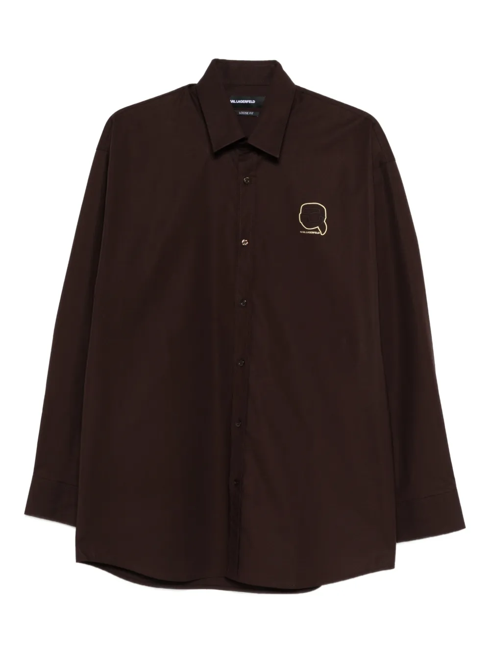 Karl Lagerfeld logo-detail shirt - Marrone