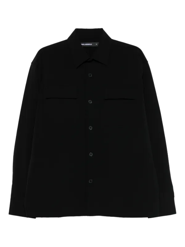 karl lagerfeld men's dress shirt Rhinestone Degrad shirt | White | Men | KARL LAGERFELD
