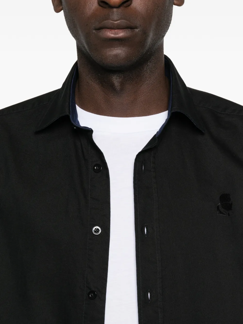 Karl Lagerfeld Overhemd met logodetail Zwart