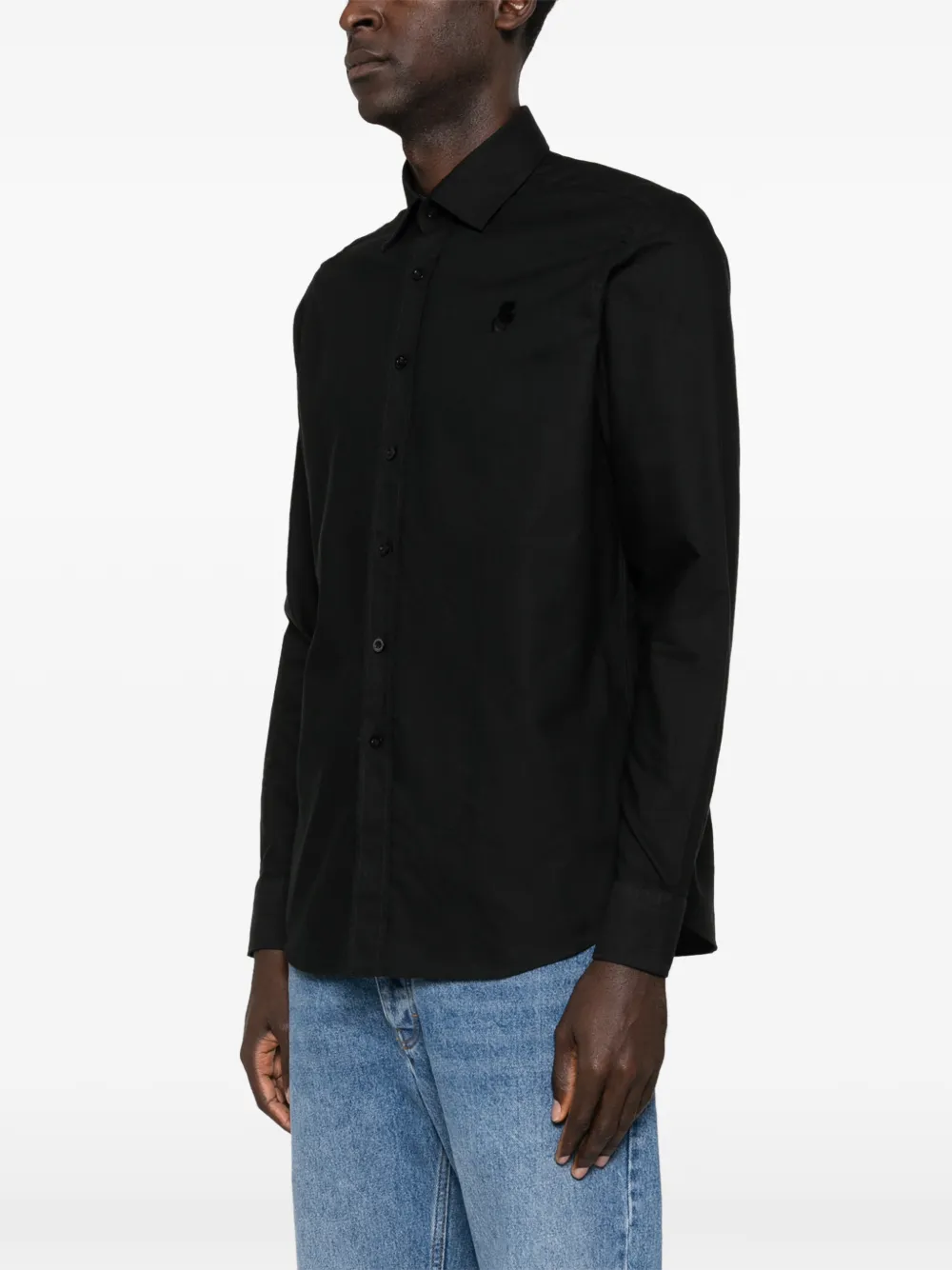 Karl Lagerfeld Overhemd met logodetail Zwart