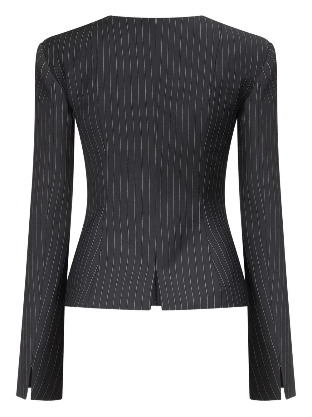  Ludovic De Saint Sernin Rebecca Pinstripe Lace-up Jacket - Grey 