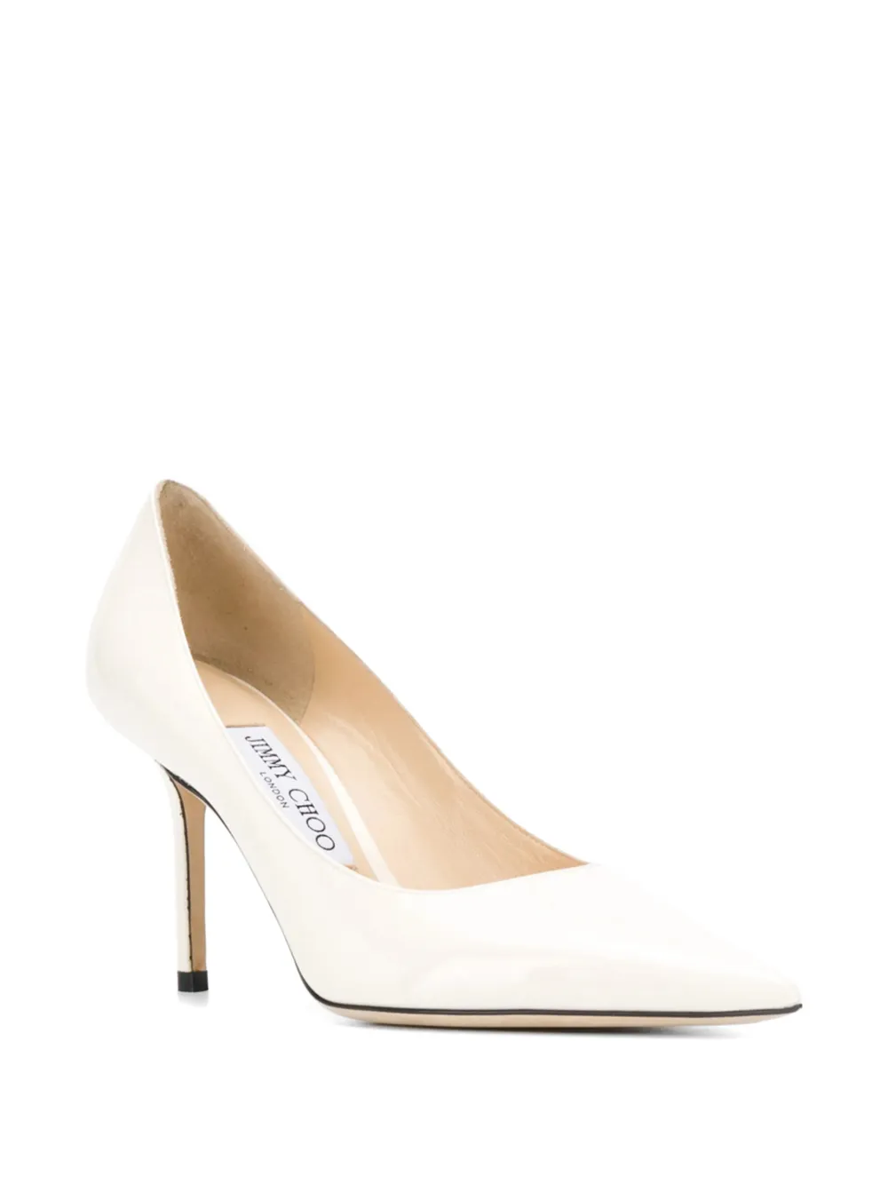 Jimmy Choo Love leren pumps met puntige neus Beige