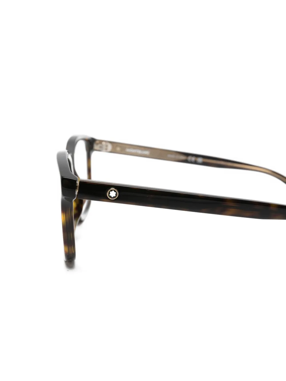  Montblanc Rectangle-frame Glasses - Brown 