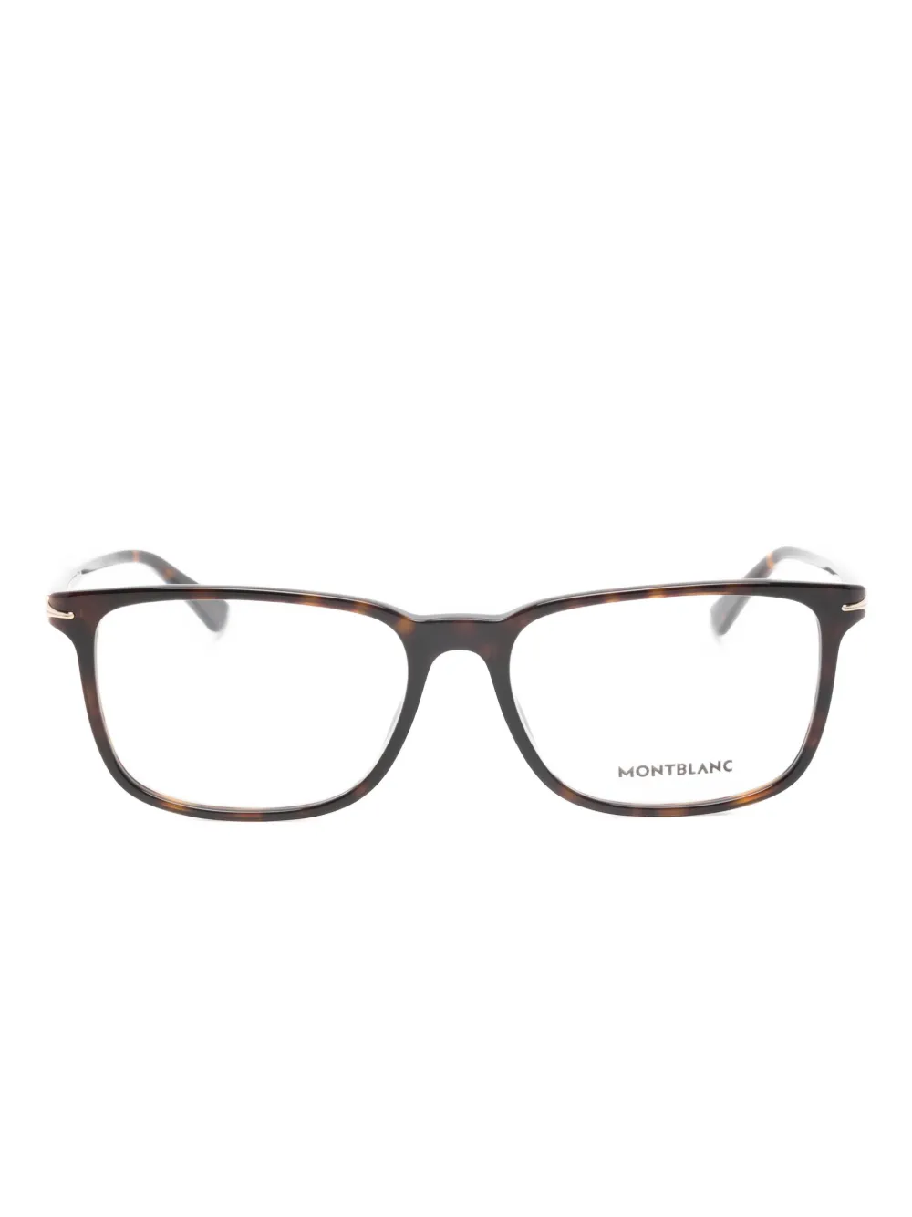 Montblanc rectangle-frame glasses | Brown | Image 1
