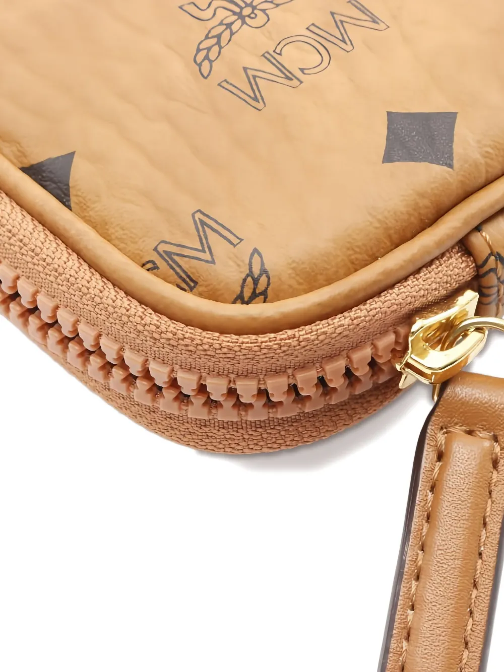 Pre-owned Mcm 2010's Logo-print Zip Tablet Case In Brown