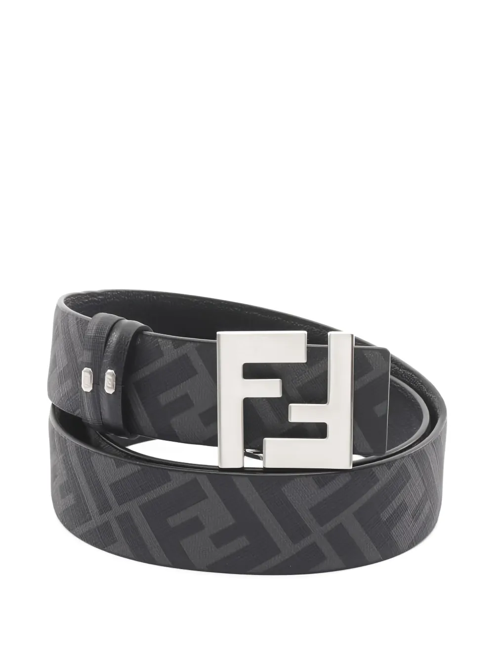 Fendi Pre-Owned 2020's square FF reversible leather belt | Image 2