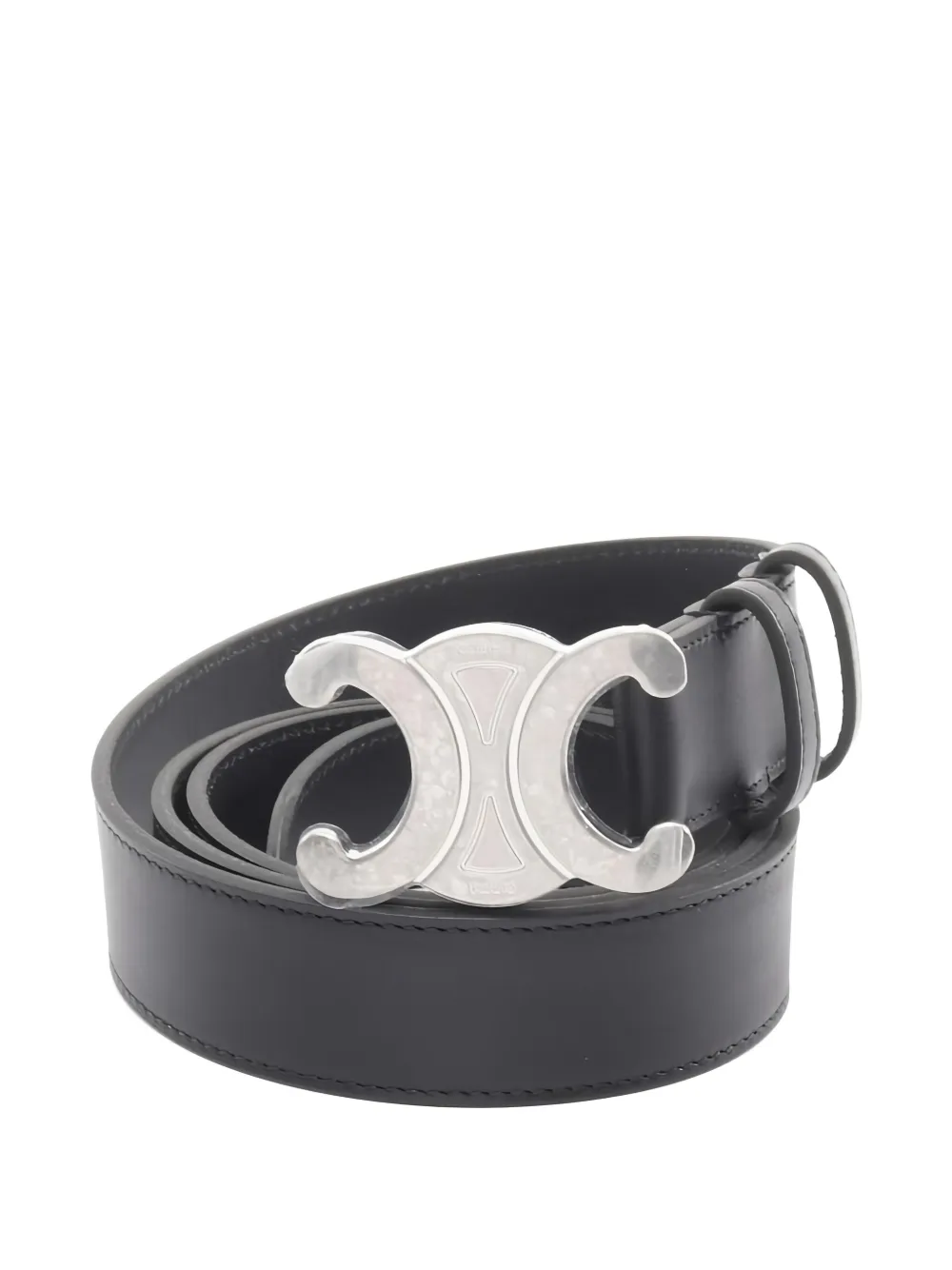 Celine Pre-Owned 2020s Triomphe leather belt | Black | Image 1