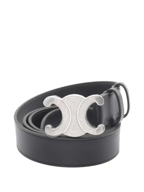 Celine Pre-Owned 2020s Triomphe leather belt