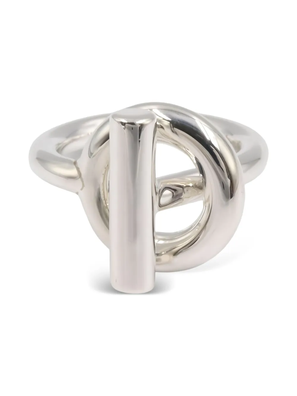 Hermès Pre-Owned 2020s toggle Echape MM ring | Silver | Image 1