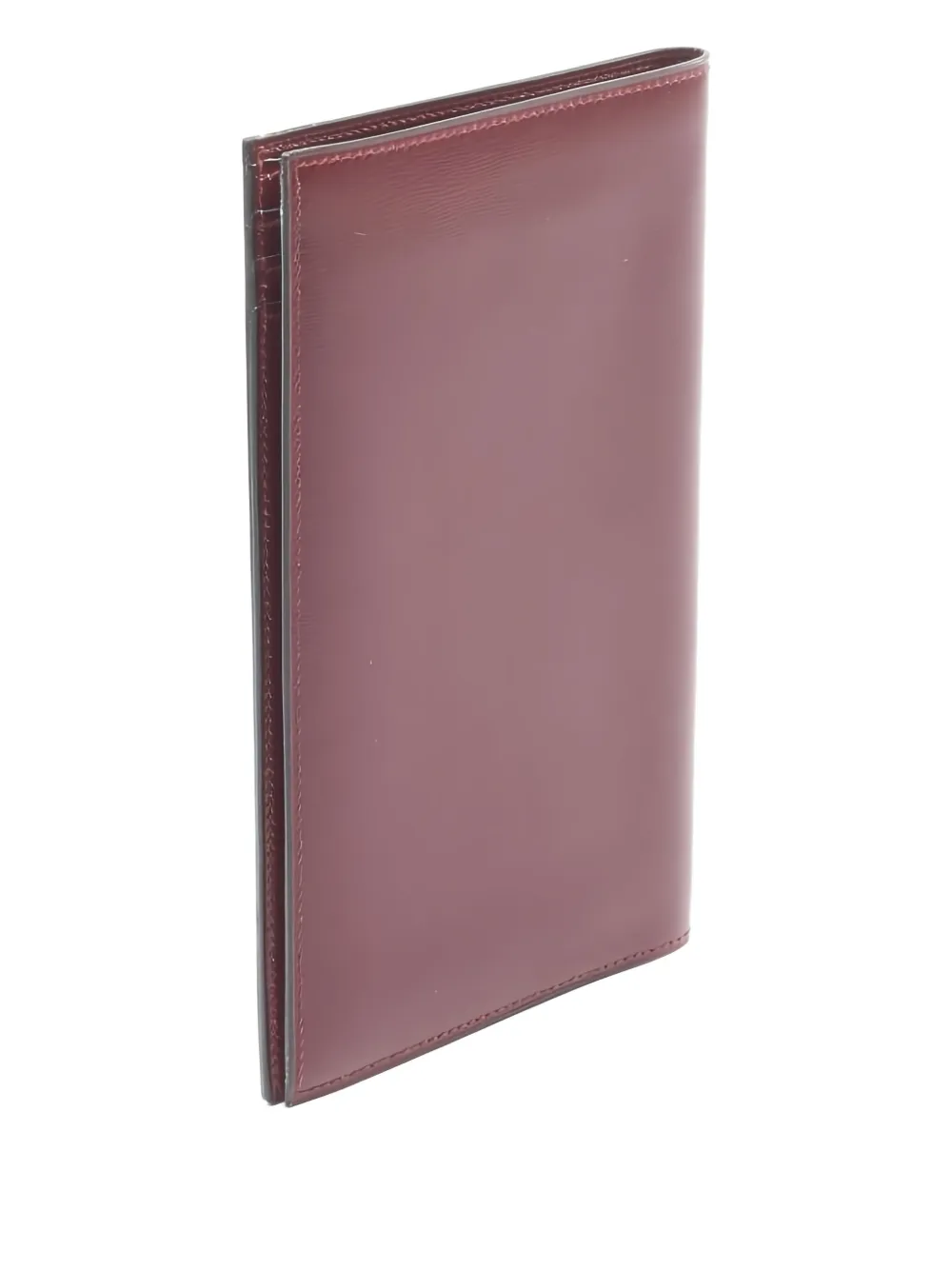 HERMES Pre-owned 1982 Ash Leather Card Holder In Red