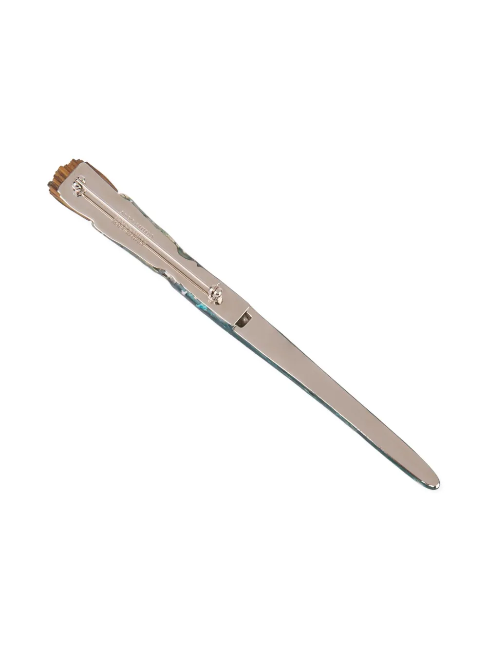 Moschino Broche met borstelpatroon - Groen