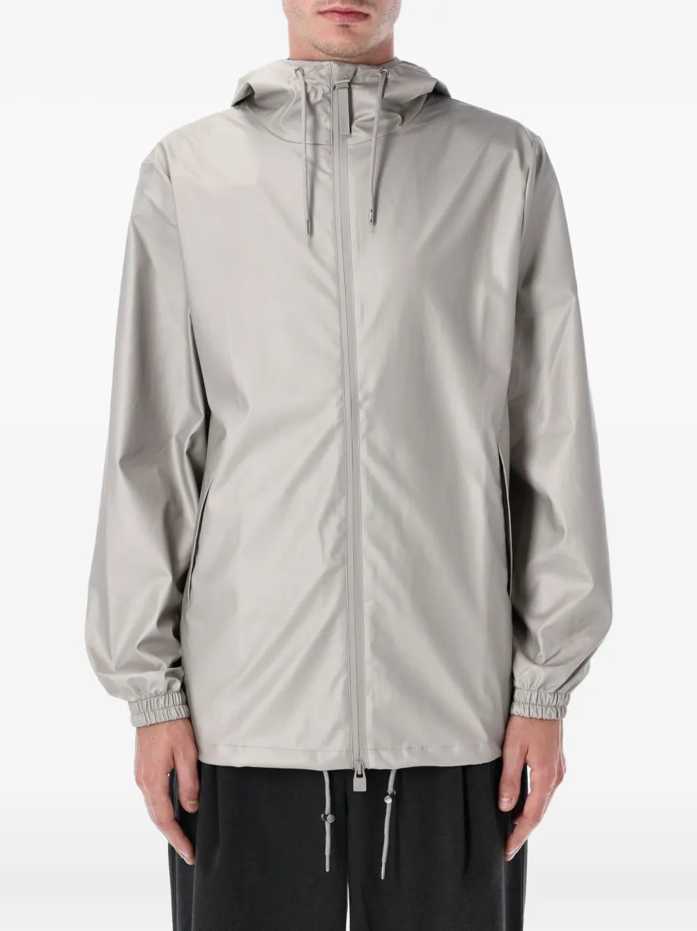 Rains zip-fastening hooded jacket | gris | Image 1