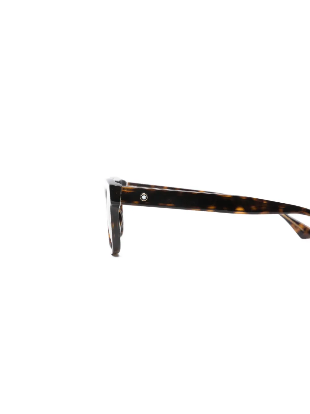 MONT BLANC EYEWEAR Zonnebril met geometrisch montuur Bruin