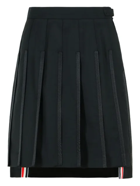Thom Browne pleated Grosgrain midi skirt
