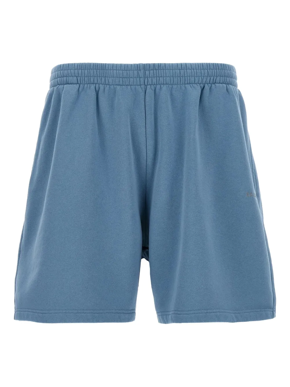 Balenciaga logo-embroidered drawstring shorts - Blu