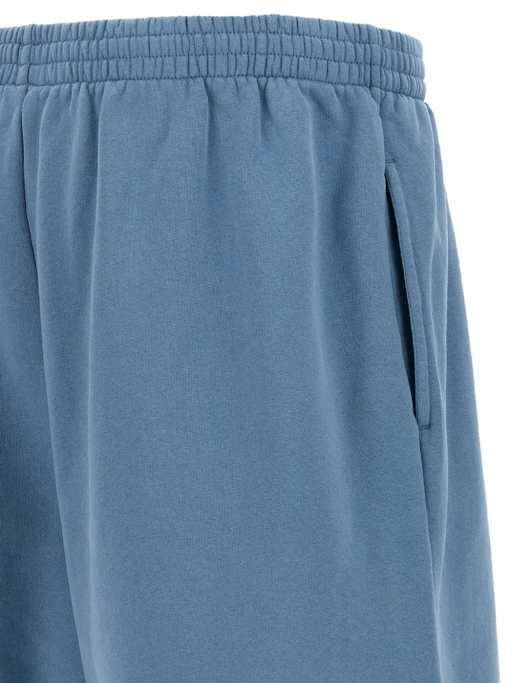 Balenciaga logo-embroidered drawstring shorts Blauw