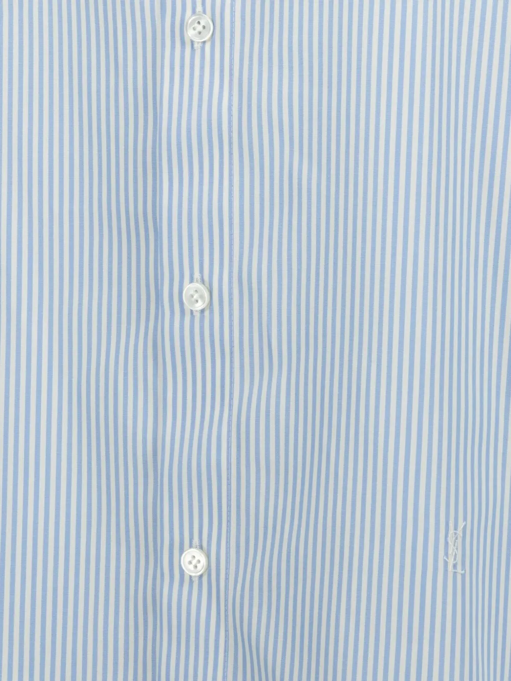 Saint Laurent Cassandre Striped Button-up Shirt In Blue