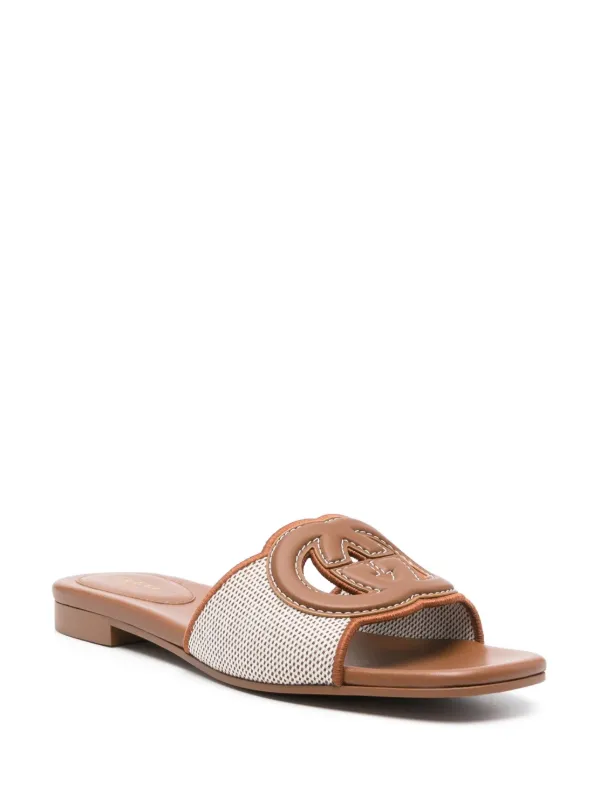 Gucci Interlocking G Mules | ブラウン | FARFETCH JP