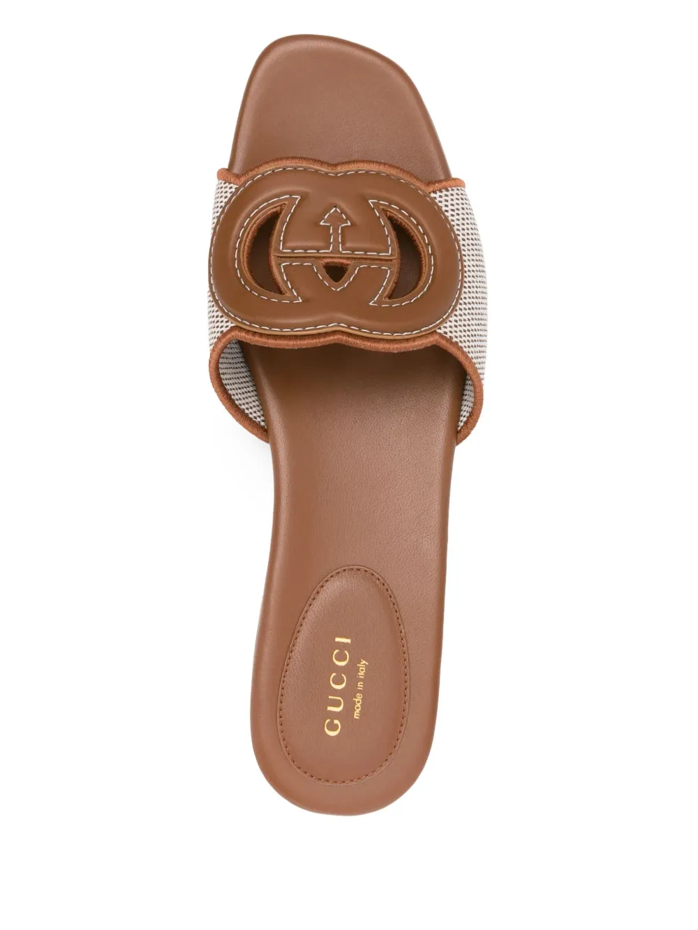 Gucci Interlocking G Mules In Brown