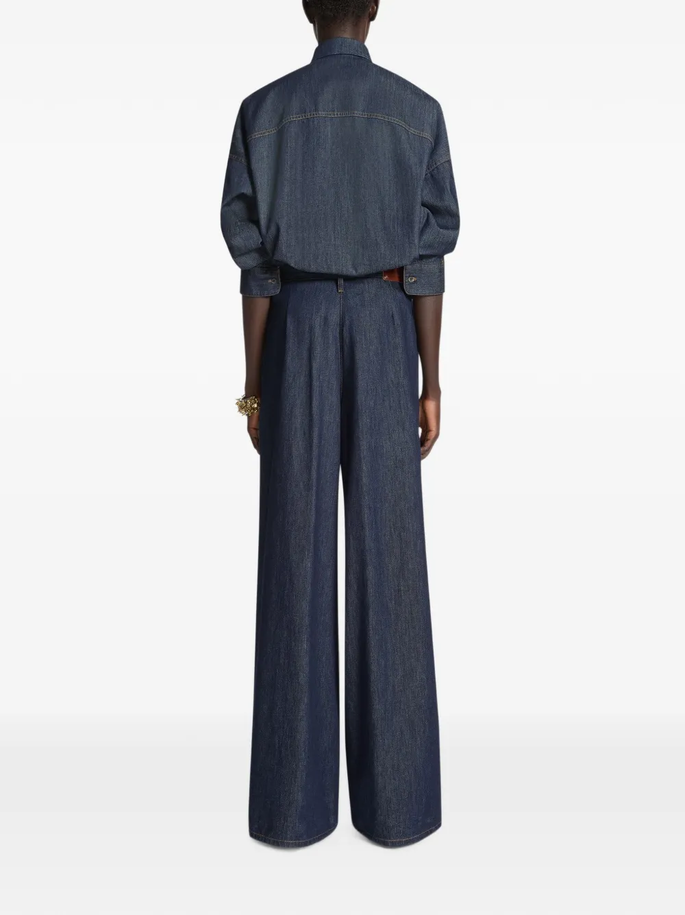 DRIES VAN NOTEN Jeans met wijde pijpen Blauw