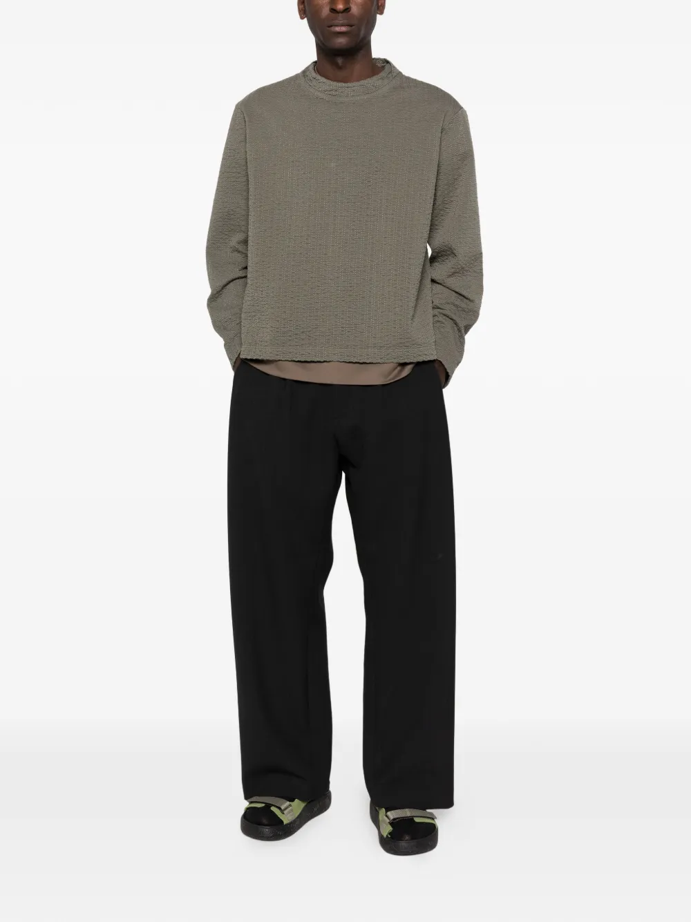 Craig Green embroidered crew-neck sweatshirt - Groen