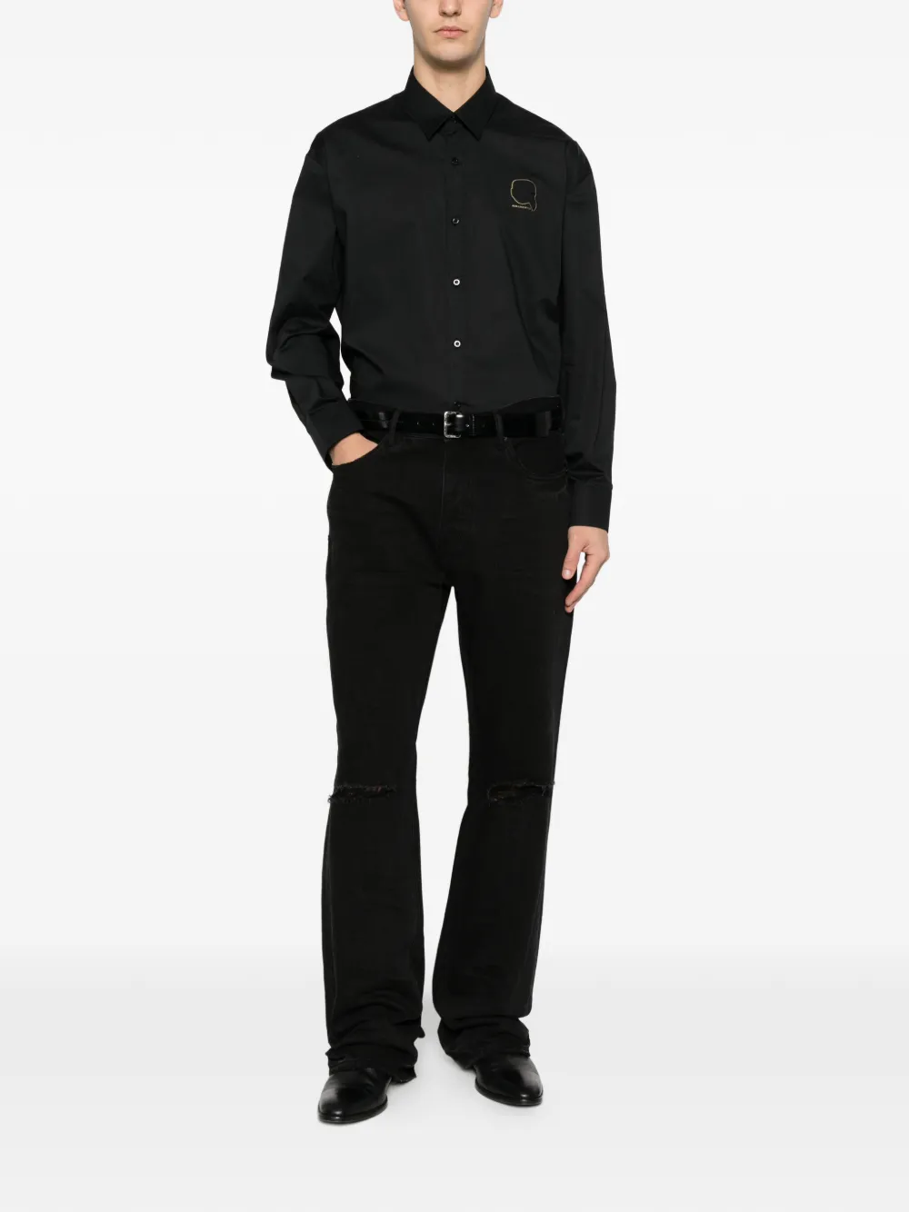 Karl Lagerfeld Ikonic Karl-motif shirt - Zwart