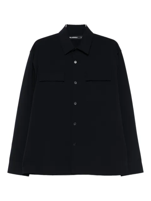 Karl Lagerfeld patch-pocket long-sleeve shirt