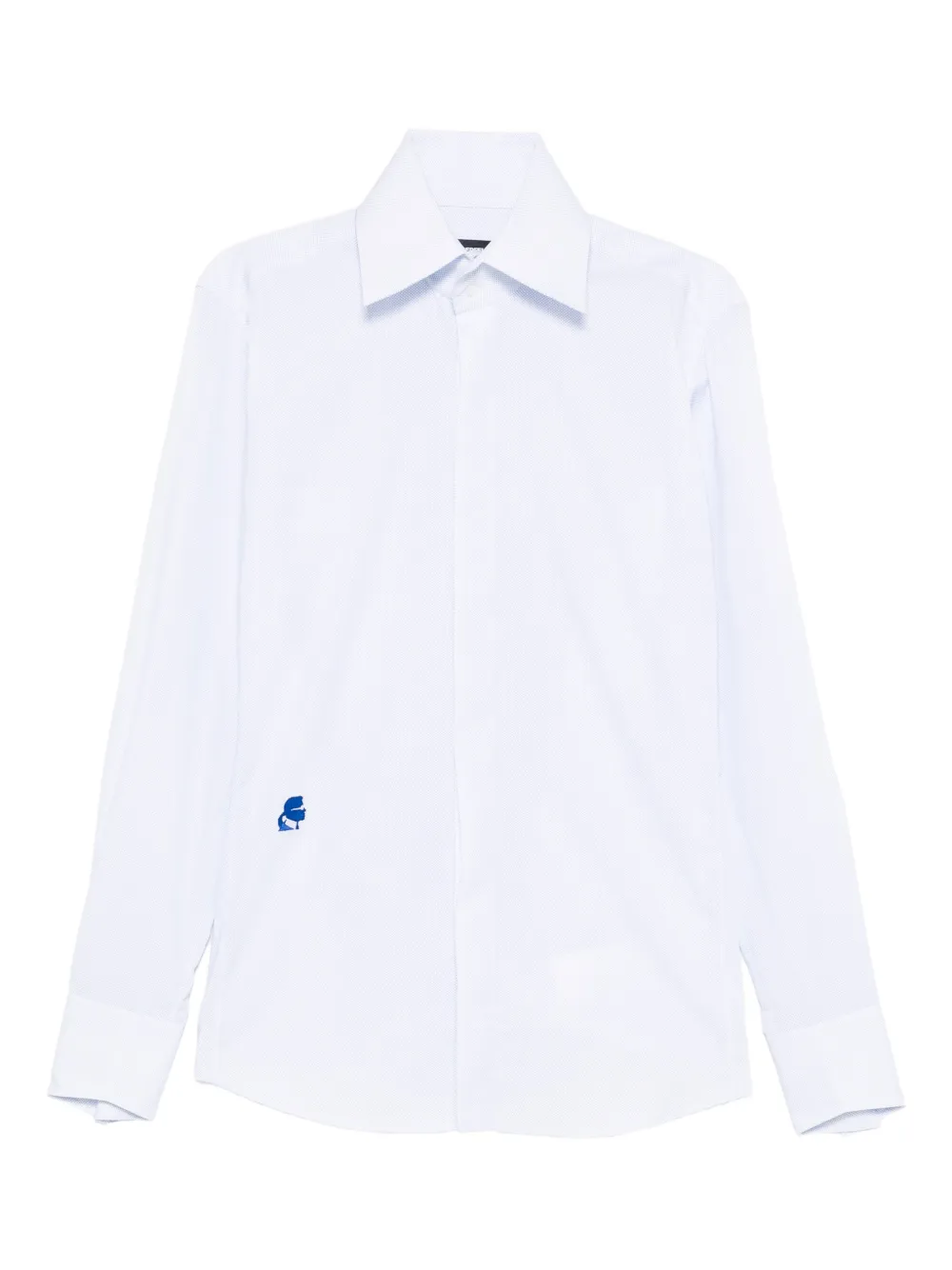 Karl Lagerfeld logo-embroidered shirt - Weiß