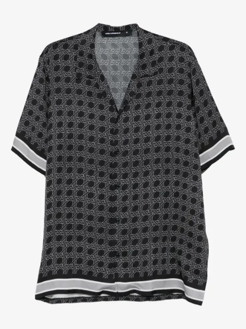 Karl Lagerfeld monogram-pattern shirt