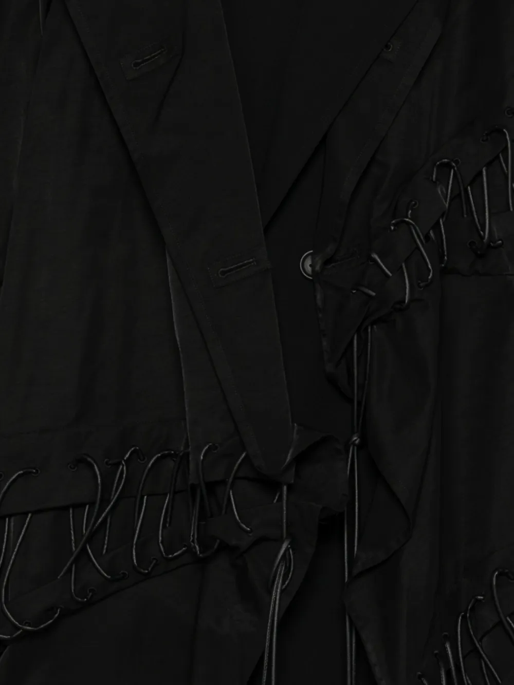 Yohji Yamamoto Double-layered Coat In Black