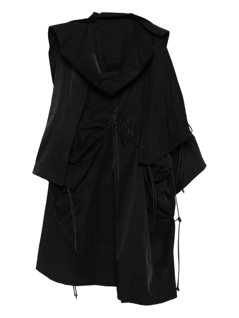 Yohji Yamamoto double-layered coat - Zwart