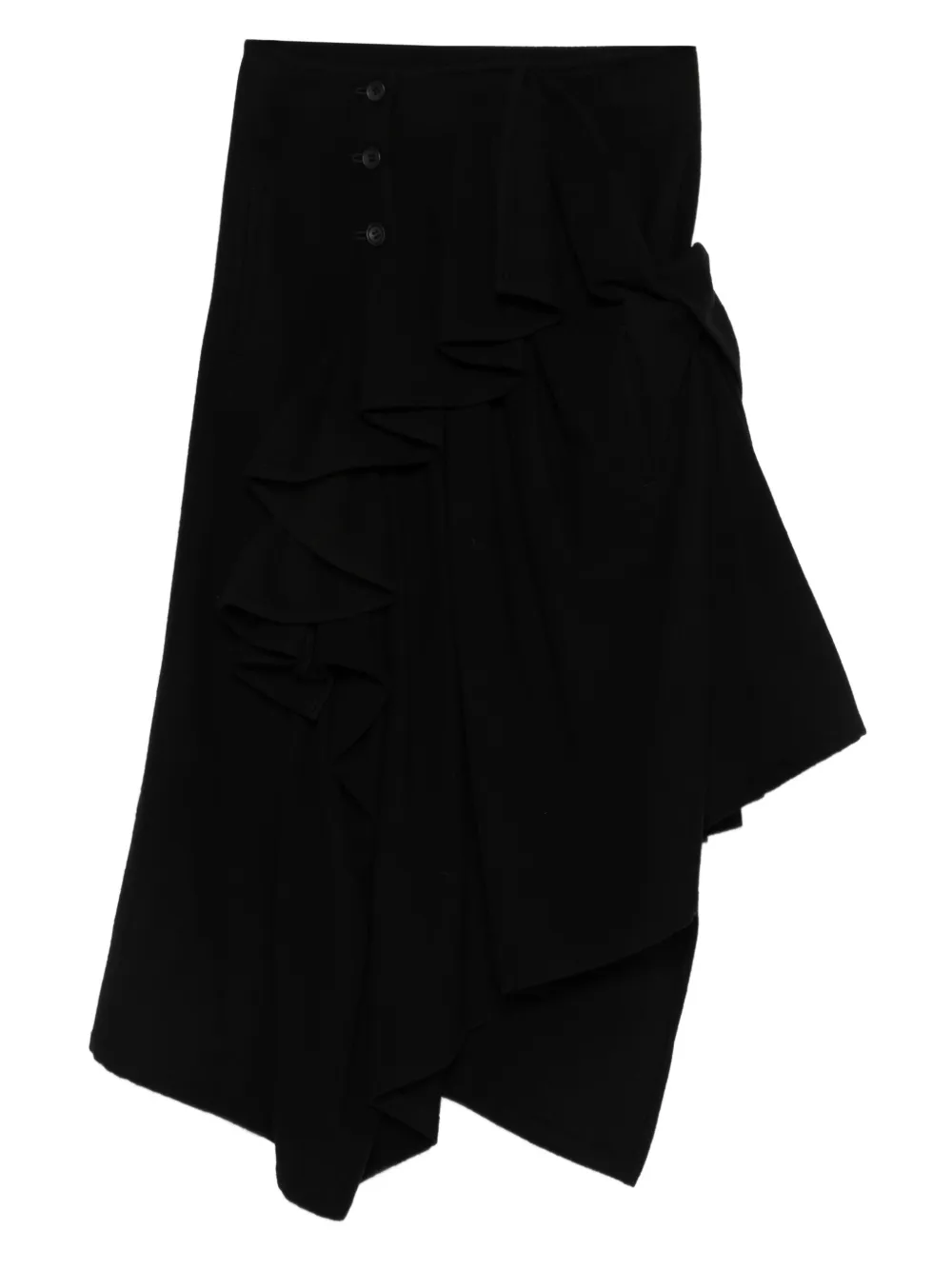 Yohji Yamamoto falda con volantes | negro | Image 1