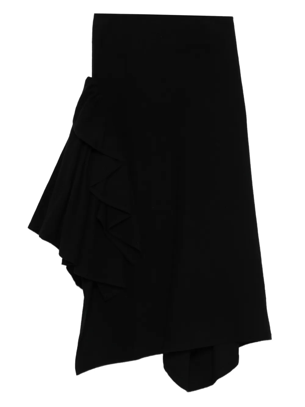 Yohji Yamamoto ruffled skirt - Zwart