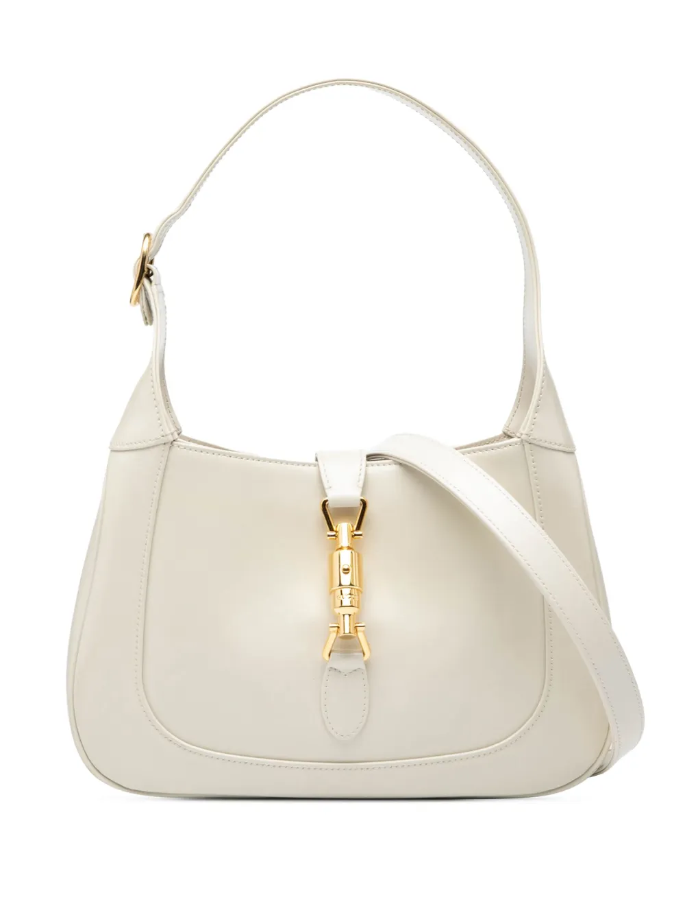 Pre-owned Gucci 2016-2025 Small Calfskin Jackie 1961 Crossbody Bag In White