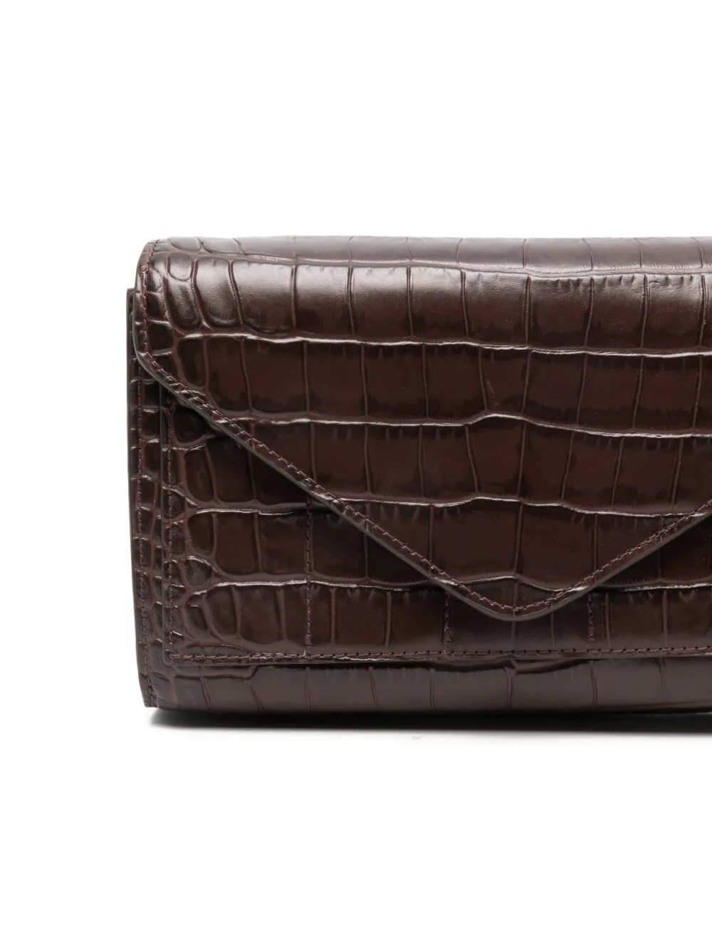 Micoli Intasca Crocodile-effect Crossbody Bag In Brown