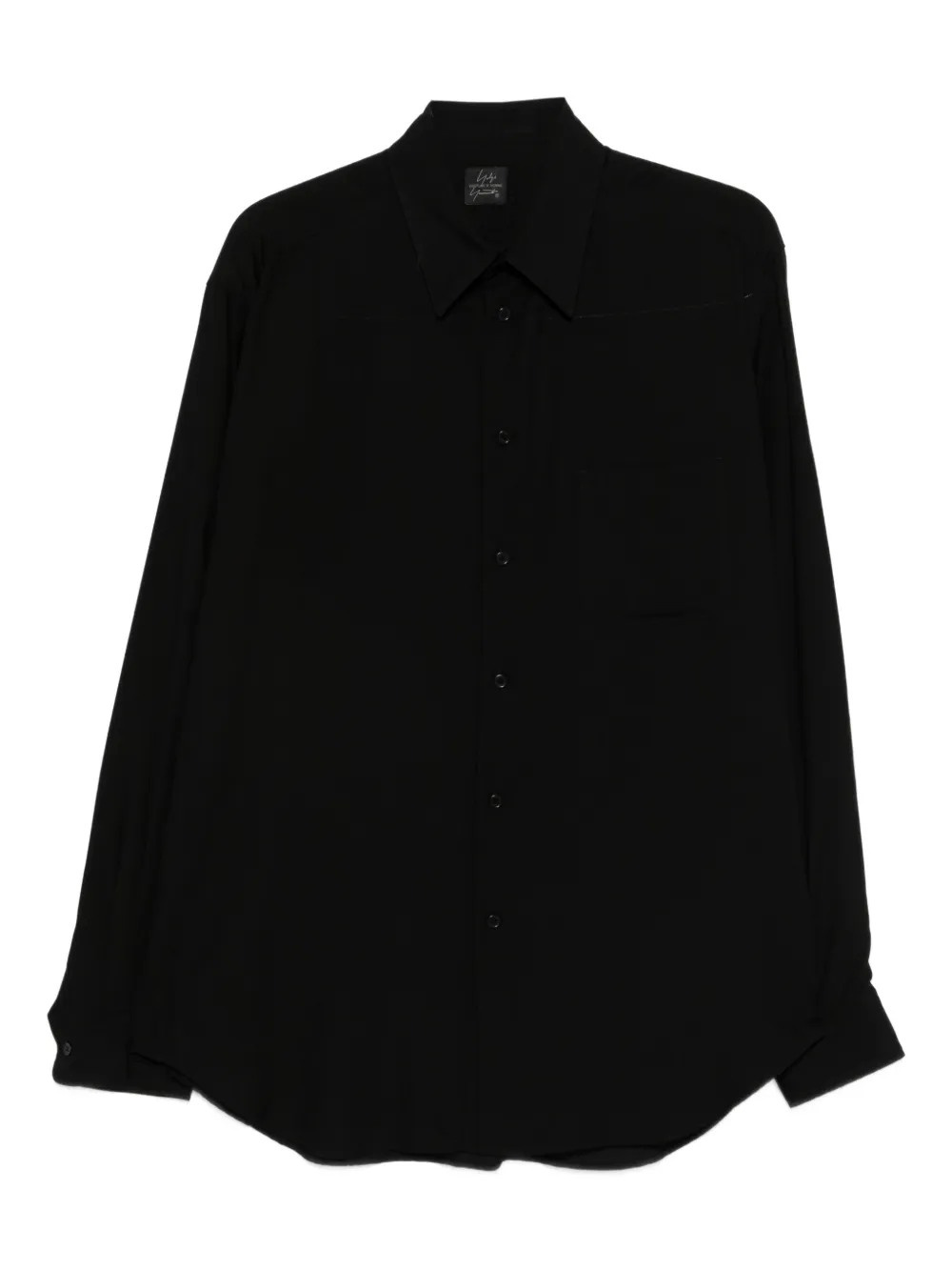 Yohji Yamamoto camisa con bolsillo en el pecho | negro | Image 1