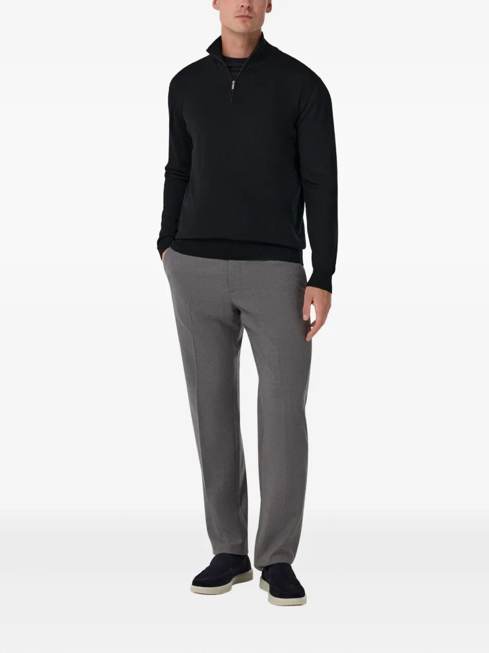 Boggi Milano stretch flannel tailored trousers | Tailored Pants | Image 2