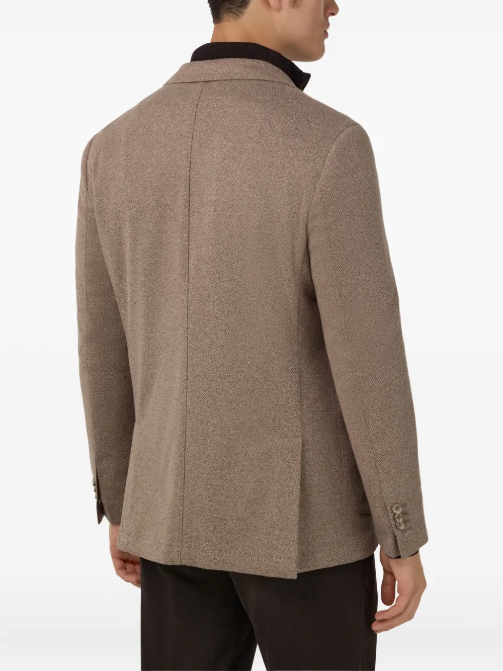 Boggi Milano Blazer met opgestikte zak Bruin