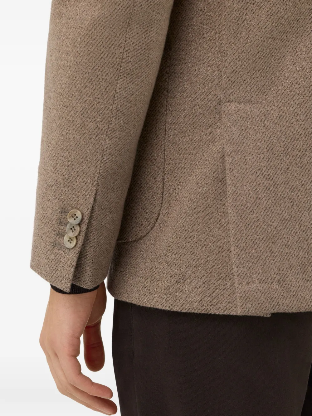 Boggi Milano Blazer met opgestikte zak Bruin