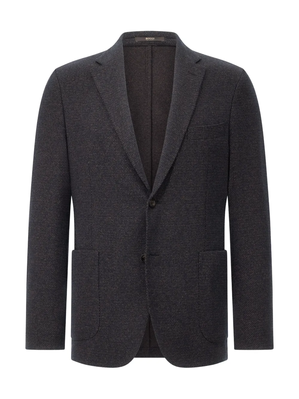 Boggi Milano micro-patterned single-breasted blazer | Blue | Image 1