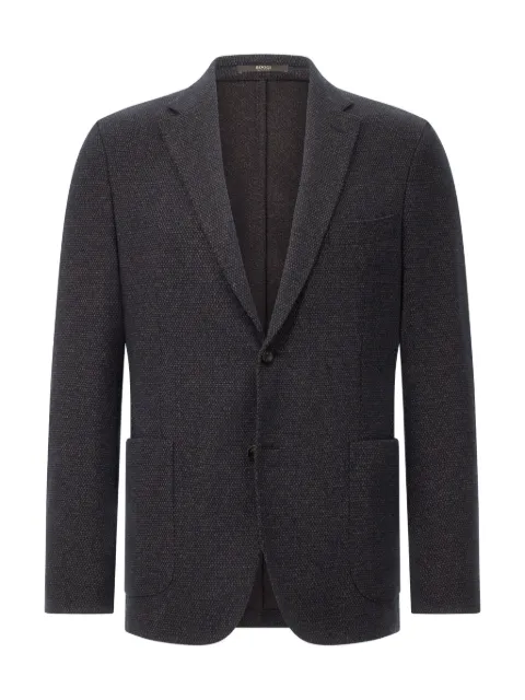 Boggi Milano micro-patterned single-breasted blazer