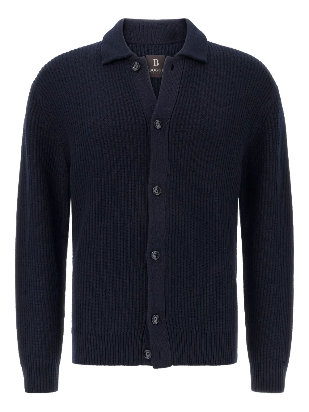 Boggi Milano shirt-collar cardigan - Blu